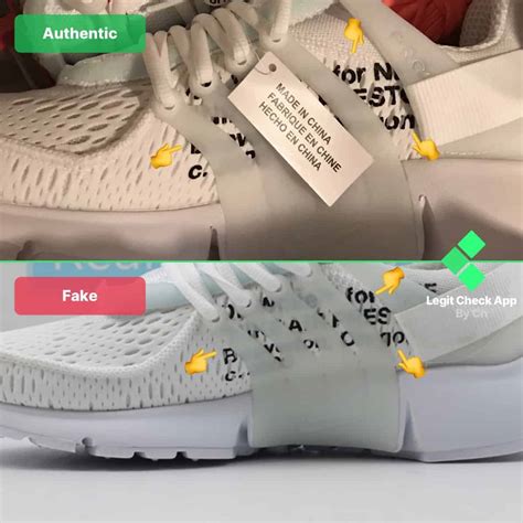 how to spot fake nike presto|real vs false white presto.